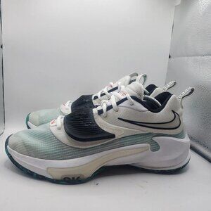 Nike Zoom Freak 3 White Green Emerald Max Giannis Antetokounmpo KD Men's sz 10